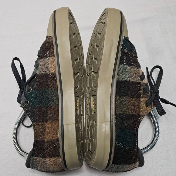 Keen Elsa LII 1021927 Brown Green Plaid Lace Up Sneakers Shoes Women's Size 8 - Picture 6 of 9